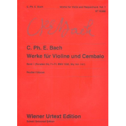 Werke für Violine und Cembalo Band 1 - Carl Philipp Emanuel Bach