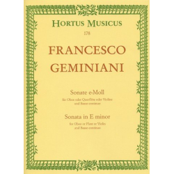 Sonate e-Moll : für Oboe - Francesco Geminiani