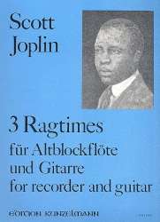3 Ragtimes : für Altblockflöte - Scott Joplin