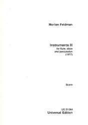 Instruments III  (Partitur) - Morton Feldman