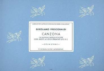 Canzona : für Sopranblockflöte (T) - Girolamo Frescobaldi