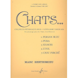 Chats pour 4 flutes (parties) - Marc Berthomieu / Arr. Pierre-Yves Artaud