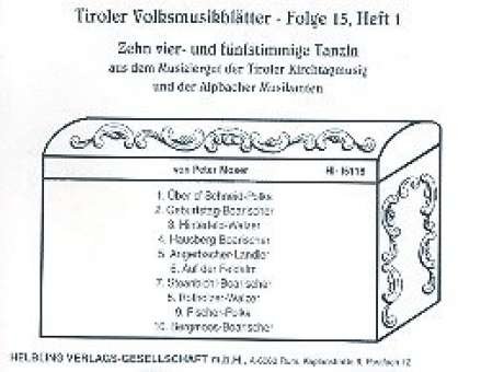 Tiroler Volksmusikblätter Band 15,1
