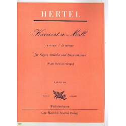 Konzert a-Moll : für Fagott, - Johann Wilhelm Hertel