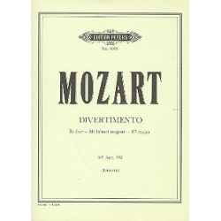 Divertimento Es-dur  KV Anh. 182, Anh. B zu 370a - Wolfgang Amadeus Mozart / Arr. Alfred Einstein