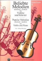 Beliebte Melodien Band 1 - Soloausgabe Violine und Klavier -Diverse / Arr.Alfred Pfortner