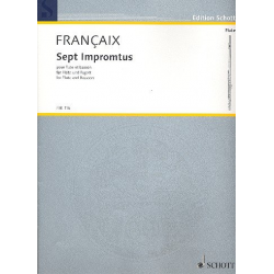 7 Impromptus (1977) : pour flute et bassoon - Jean Francaix