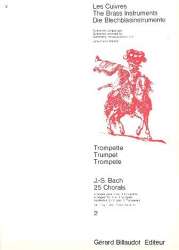 25 chorals pour 2 ou 3 trompettes - Johann Sebastian Bach / Arr. Emile Baudrier