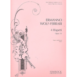 Quattro rispetti op.11 : für hohe - Ermanno Wolf-Ferrari