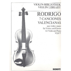 7 Canciones valencianas: für Violine - Joaquin Rodrigo