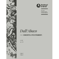 Konzert e-Moll op.5,3 : für 2 Flöten, - Evaristo Felice Dall'Abaco