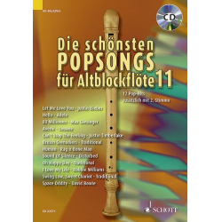 Die schönsten Popsongs für Alt-Blockflöte Band 11 (Ausgabe mit Online-Audiodatei) - Uwe Bye / Arr. Uwe Bye