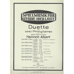 Duett A-Dur Nr.7 : für 2 Primgitarren - Heinrich Albert