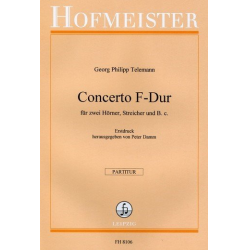 Concerto F-Dur für zwei Hörner, Streicher und B.c. - Georg Philipp Telemann / Arr. Peter Damm