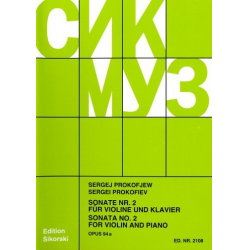 Sonate op.94a : für Violine - Sergei Prokofieff