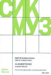 Albumstücke für : für Violine und Klavier - Dmitri Kabalewski