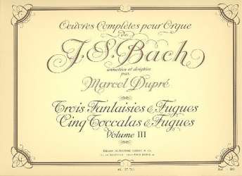 Oeuvres complètes pour orgue vol.3 - Johann Sebastian Bach / Arr. Marcel Dupré