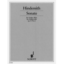 Sonate op.11,6 : für Violine - Paul Hindemith