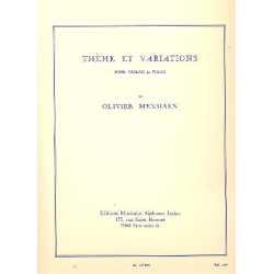 Thème et variations : - Olivier Messiaen