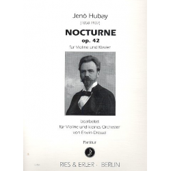 Nocturne op.42 für Violine und Klavier : - Jenö Hubay