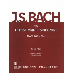 15 dreistimmige Sinfonien - Johann Sebastian Bach / Arr. Werner Richter