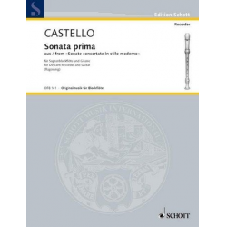 Sonata prima : für Sopranblockflöte und Gitarre - Dario Castello / Arr. Konrad Ragossnig