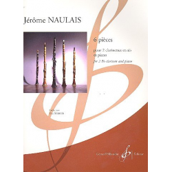 6 Pièces : pour 2 clarinettes et piano - Jérôme Naulais