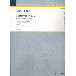 Konzert C-Dur Nr.2 : für Sopranblockflöte - John Baston