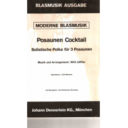 Posaunen Cocktail (Solistische Polka für 1-3 Posaunen) - Willi Löffler