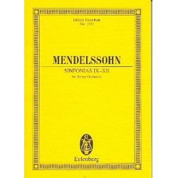 Sinfonien Nr.9-12 : für Streichorchester - Felix Mendelssohn-Bartholdy