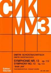 Sinfonie Nr.13 op.113 : für - Dmitri Shostakovitch / Schostakowitsch