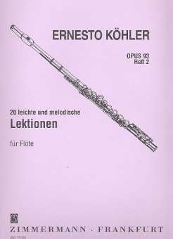 20 leichte und melodische Lektionen für Flöte op. 93 Heft 2