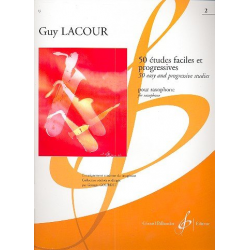 50 études faciles et progressives  vol.2 pour saxophone - Guy Lacour
