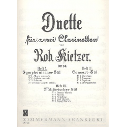 Duette für 2 Kla. op.94 Heft 1 - Robert Kietzer