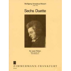 6 Duette für 2 Querflöten Band 2 KV Anh. 157 - Wolfgang Amadeus Mozart