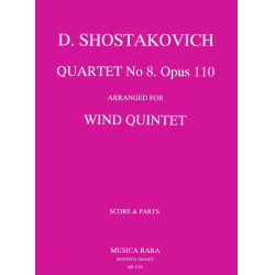 Streichquartett Nr. 8 op. 110 - Dmitri Shostakovitch / Schostakowitsch / Arr. Mark A. Popkin