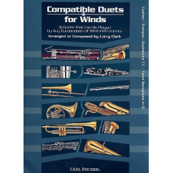 Compatible Duets For Winds - Clarinet in Bb, Trumpet in Bb, Euphonium TC in Bb,Tenor saxophone in Bb - Diverse / Arr. Larry Clark