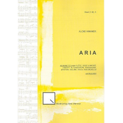 Aria Op. 24 für Klarinette und Klavier - Alois Wimmer