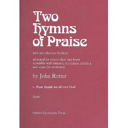 Now thank we all our God (brass and organ version) - only Brass and organ score - John Rutter