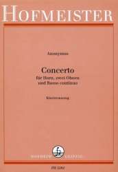 Concerto für Horn, 2 Oboen, B. c. / Fassung für Horn und Klavier (Orgel) - Anonymus / Arr. Peter Damm