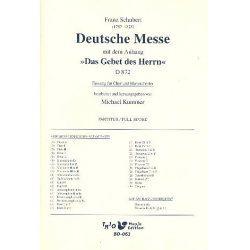Deutsche Messe, D 872 - Partitur für Chor u. Blasorch. - Franz Schubert / Arr. Michael Kummer