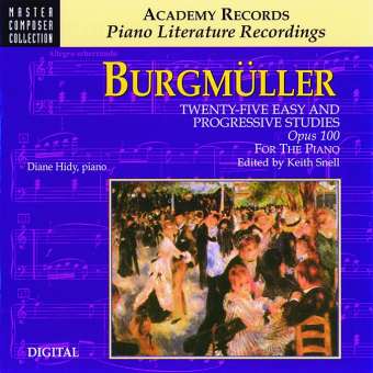 CD: Burgmüller: 25 einfache und progressive Etüden, Op. 100 / 25 easy and progressive Studies, Op. 100