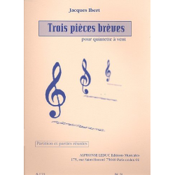 3 pièces brèves : pour flûte, - Jacques Ibert