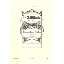O salutaris : pour chant et piano (orgue) - Reynaldo Hahn
