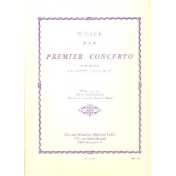 Concert en fa mineur no.1 op.73 pour clarinette et orchestre : - Carl Maria von Weber