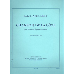 Chanson de la côte : pour ténor (soprano) - Isabelle Aboulker
