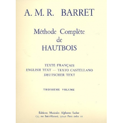Méthode complète vol.3 pour hautbois - Apollon Marie Rose Barrett