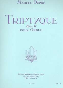 Triptyque op.51 : pour orgue
