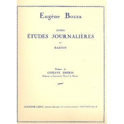 15 études journalières pour basson Opus 64 - Eugène Bozza / Arr. Gustave Dherin