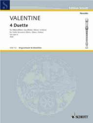 4 Duette aus op.6 : für 2 Altblockflöten - Roberto Valentino